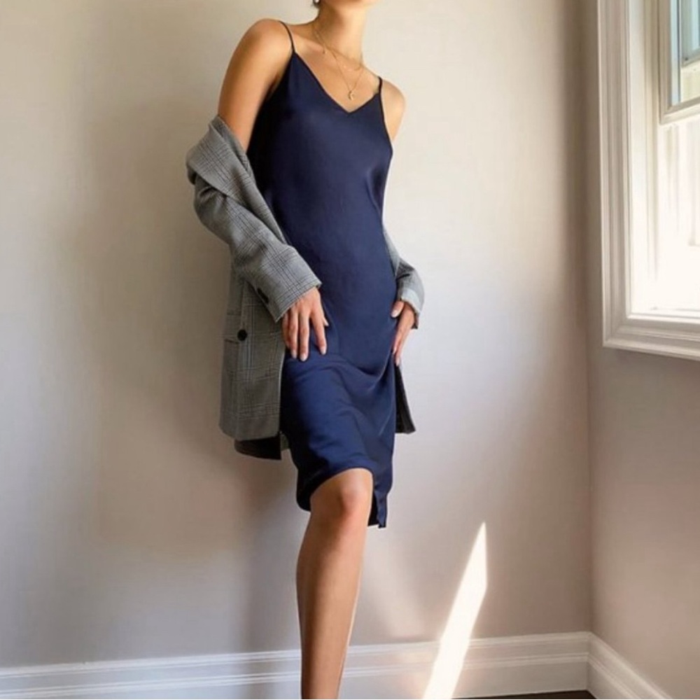 Aritzia Wilfred Only Slip Dress Navy